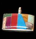multi-color stone pendant