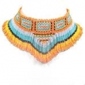 Inspired weave design beaded necklace