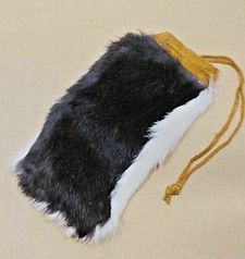 Large 4.5" x 8" Rabbit Fur Bag