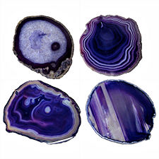 Purple Agate Slices, 1.25" to 2"
