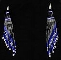 Cascade blue seed bead earrings