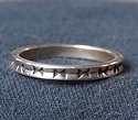Sterling Silver Stylized Stackable Band No.3