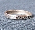 Sterling Silver Stylized Stackable Band No.2