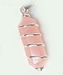 Wire Wrapped Rose Quartz Point