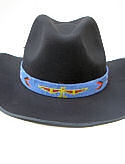 Lavender and Red Thunderbird  Hand Beaded Hat Band