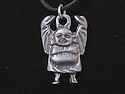 Budha Pewter Pendant with Black Cord