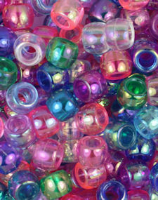 360 Multicolor AB Transparent Pony Beads