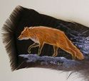 Mounted and Framed Red Fox Original Feather Painting
