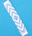 Beaded Native American design bead strip, 1'' x 5''