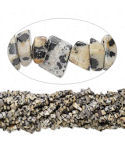 36" Circular Strand Dalmation Jasper Chip Beads