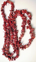 Red Coral Chip Strands