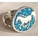 Turquoise Horse Ring