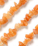 36" Strand Red Aventurine Gemstone Chip Beads