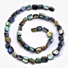 Abalone free form beads, 11 mm x 4-5 mm