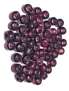 100 Amethyst Translucent Crow Beads
