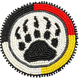 2.5 inch Bear Paw 4 Directions seed bead Rosette