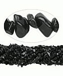 36" Continuous Strand Black Onyx Chip Beads