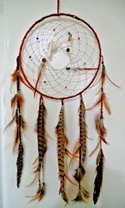 12" Buffalo button and tooth dream catcher