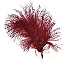 Burgandy Turkey Maribou Feathers, 3 to 8 inches