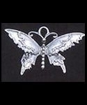 Butterfly pewter pendant with black cord