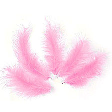 Candy Pink Turkey Maribou Feathers, 3 to 8 inches