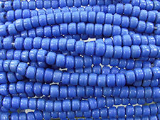 100 Cornflower Blue Glass Crow Beads