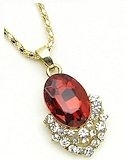 Ruby red Rhinestone necklace