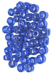 100 Translucent Dark Blue Crow Beads
