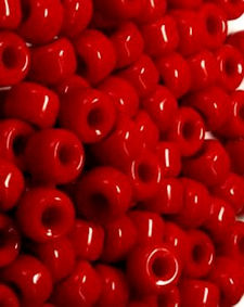 100 Dark Red Glass Crow Beads