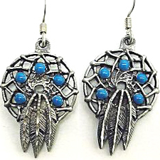Turquoise Dreamcatcher Earrings