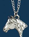 Diamond Cut Horse Pendant with Chain