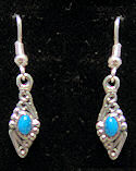 Navajo Inspired Diamond Turquoise Earrings
