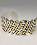 Gold and Silver Cuff Bracelet