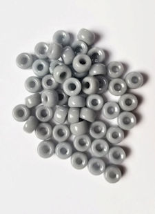 100 Gray Glass Crow Beads