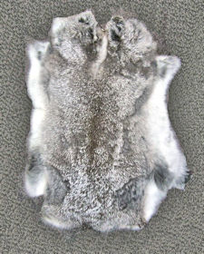 Light Gray Rabbit Fur Pelts