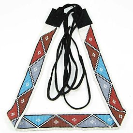 Multicolor Pyramid Beaded  Hat Band or Belt