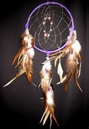 12" Dream Catcher with Natural Feathers