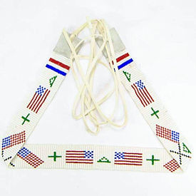 Patriotic Flags Beaded Hatband or Belt