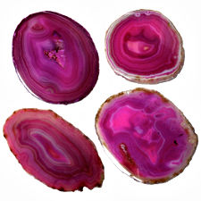 Pink Agate Slices, 1.25" to 2"