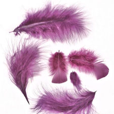 Purple Turkey Maribou Feathers, 3 to 8 inches