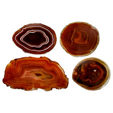 Natural Red Agate Slices, 1.25" to 2"