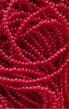Red Silver Lined Seed Bead Hank