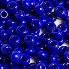 100 Dark Royal Blue Glass Crow Beads