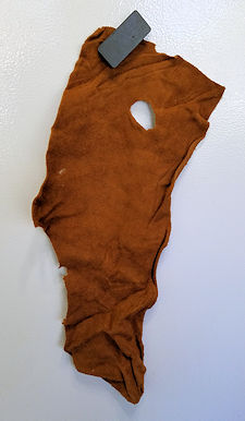 Rust Brown Deerskin Split, 6" X 16"