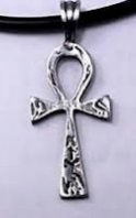 Small Ankh cross pewter pendant