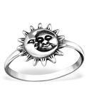 Sun and Moon Sterling Silver Ring