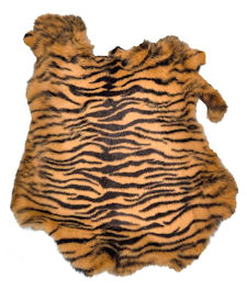 Tiger Striped Rabbit Fur Pelt