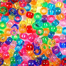 1,000 Multicolor Translucent Pony Beads