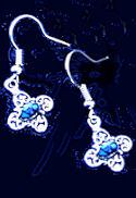 Navajo Inspired Turquoise Cross Earrings