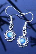 Navajo Inspired Turquoise Flower Earrings